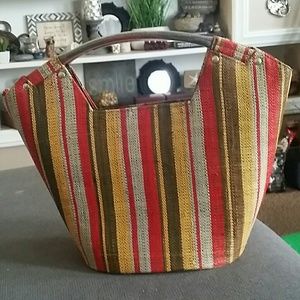 Woven Grass/Raffia Autumn Purse